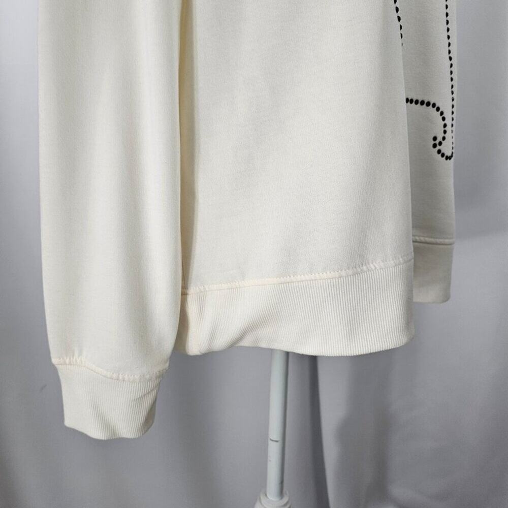 Jane Delancey Cream Rhinestone Ghost Long Sleeve Top Women's Size L NWOT - Picture 7 of 15